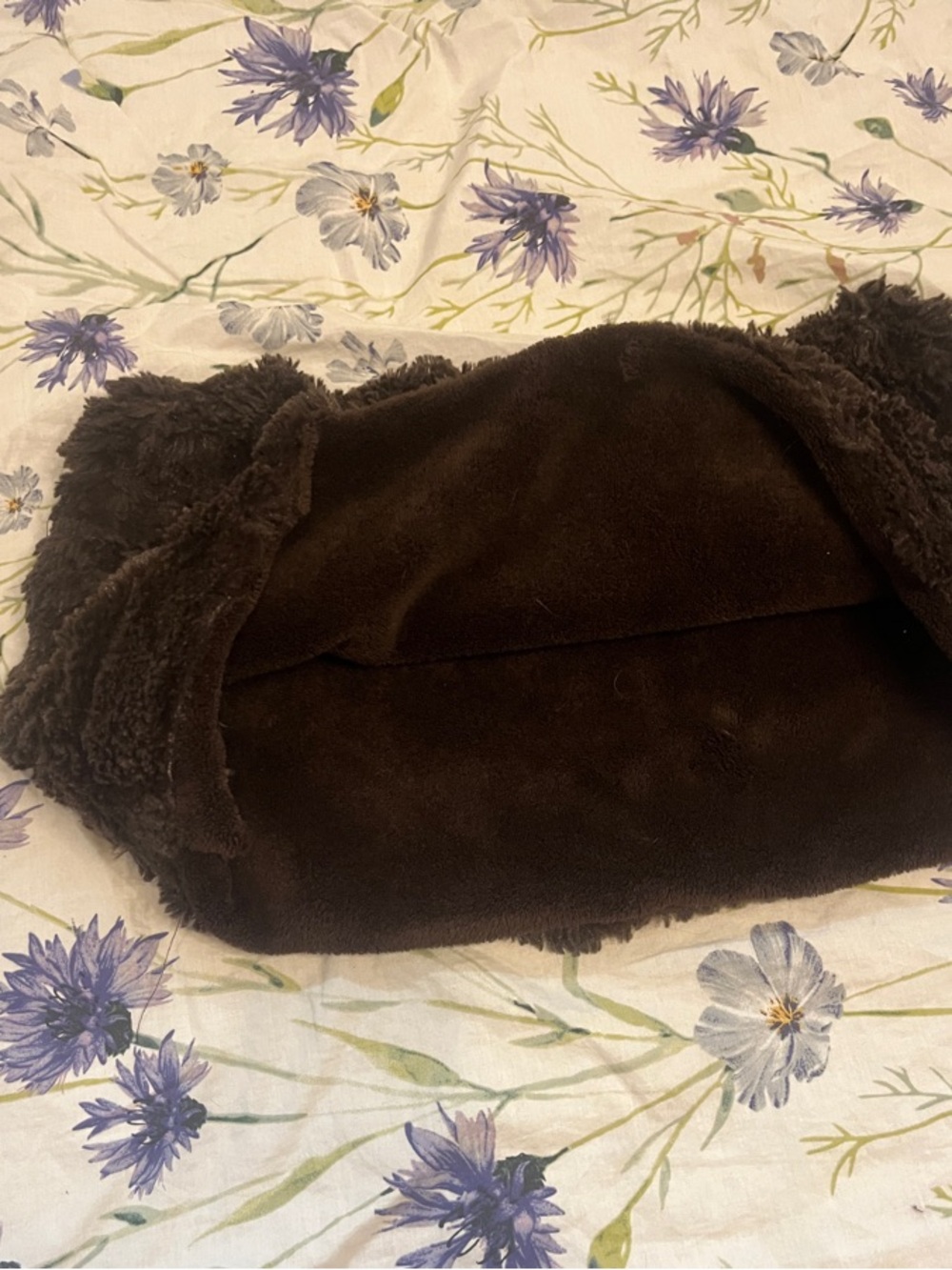 Handmade Y2K Plush Faux Fur Mini Skirt Dark Brown OOAK - Picture 3 of 4